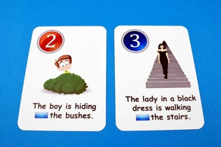 Fun Card English Prepositions of Time and Place