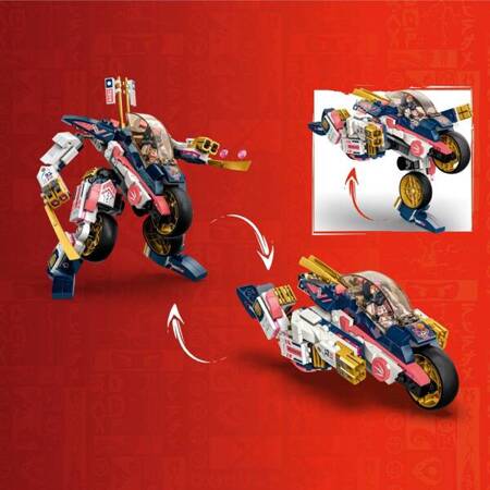 Klocki Ninjago 71792 Mech Sory zmieniający się w motocykl wyścigowy