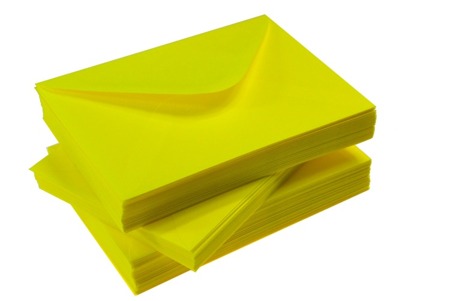 Koperty żółte fluo neon 80 g/m2 C6 10 szt nr 60