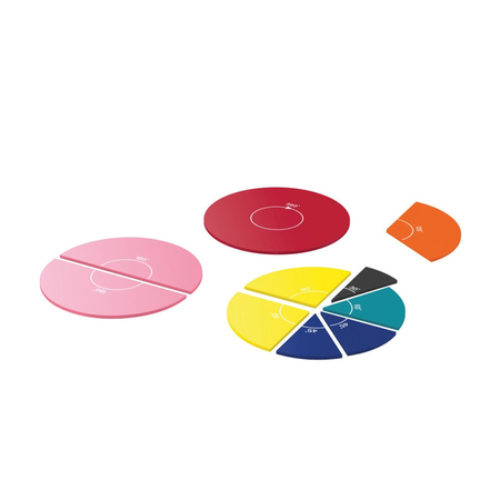 Learning Resources | Kolorowe części koła i kąty (zestaw 6 sztuk) LER91049