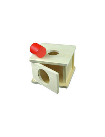 Moyo Montessori | Drewniane pudełko dla malucha z dużym cylindrem NEJ0606_O025-1