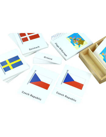 Moyo Montessori | Flagi Europy - karty trójdzielne GEO_G054