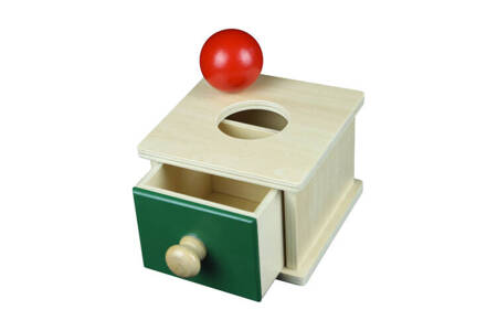 Moyo Montessori | Kasetka z szufladką i piłeczką NEJ0607_O002