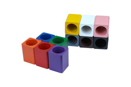 Moyo Montessori | Zestaw 11 kolorowych pojemników na kredki JZ0103_L010