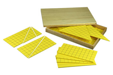 Moyo Montessori | Żółte trójkąty przedstawiające powierzchnię MAT0518