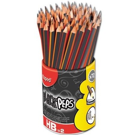 Ołówek Blackpeps Hb w kubku 72 szt.
