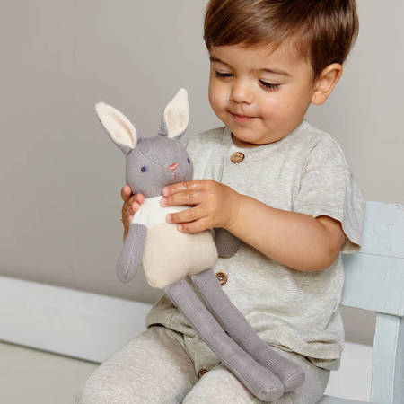 Przytulanka z bawełny organicznej GOTS, Grey Bunny, ThreadBear Design