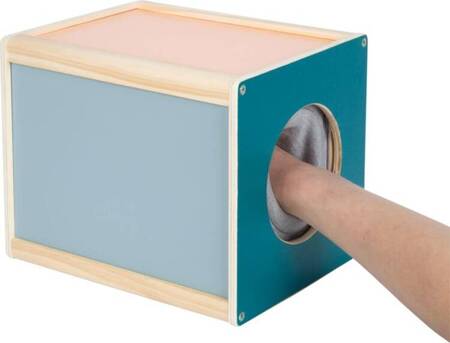 Pudełko zgadywanka pudełko wrażeń zmysłowych Małe Sensory Small Foot 12470 gry dotykowe