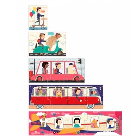 Puzzle dla dzieci, układanka -  nauka liczenia, Podróżnicy | Londji®