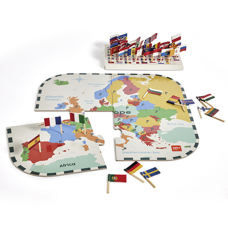 Puzzle edukacyjne Apli Kids - Flagi Europy 5+