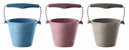 Składane wiaderko do wody i piasku Scrunch Bucket - Szary