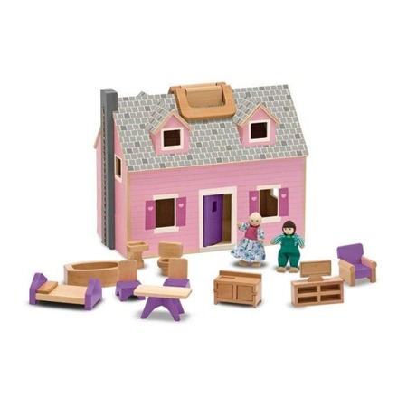 Składany drewniany domek dla lalek Melissa & Doug