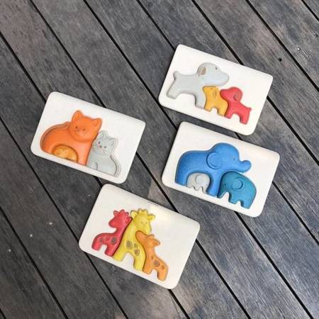 Słonie - Puzzle drewniane Plan Toys