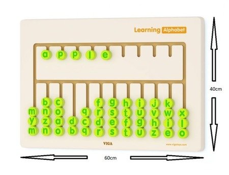 Układanka edukacyjna panel ścienny - Alfabet