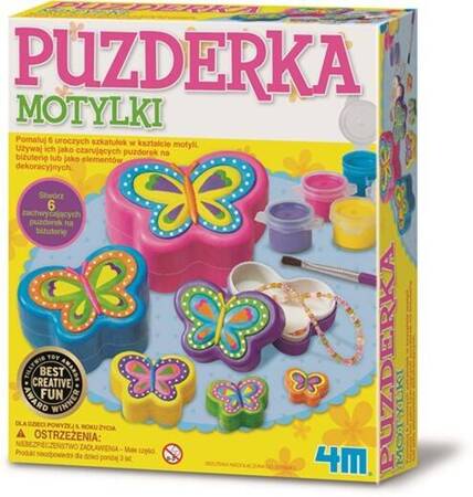 Zestaw kreatywny 4M - Puzderka motylki 6 szt.