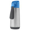 Butelka termiczna z ustnikiem sportowym 500 ml, Blue Slate, b.box